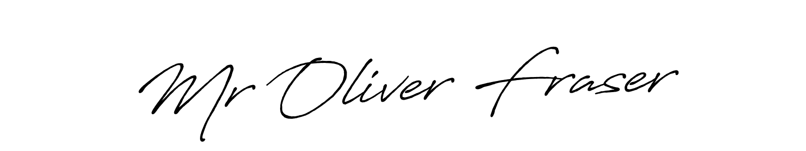How to make Mr Oliver Fraser name signature. Use Antro_Vectra_Bolder style for creating short signs online. This is the latest handwritten sign. Mr Oliver Fraser signature style 7 images and pictures png