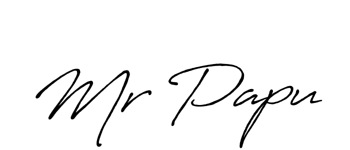 Make a beautiful signature design for name Mr Papu. With this signature (Antro_Vectra_Bolder) style, you can create a handwritten signature for free. Mr Papu signature style 7 images and pictures png