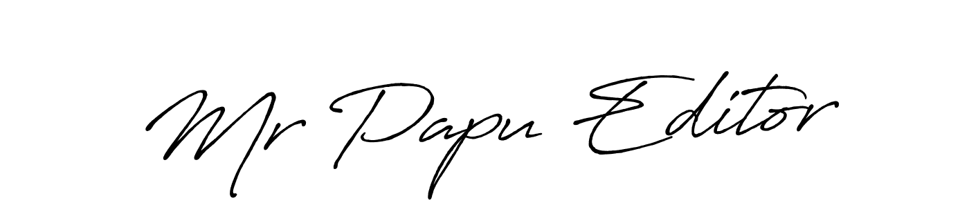 How to make Mr Papu Editor signature? Antro_Vectra_Bolder is a professional autograph style. Create handwritten signature for Mr Papu Editor name. Mr Papu Editor signature style 7 images and pictures png