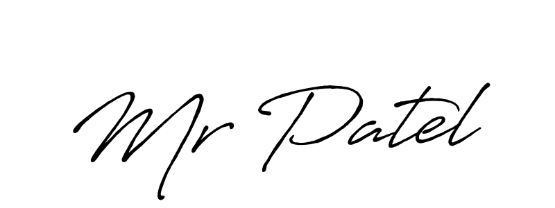 Create a beautiful signature design for name Mr Patel. With this signature (Antro_Vectra_Bolder) fonts, you can make a handwritten signature for free. Mr Patel signature style 7 images and pictures png