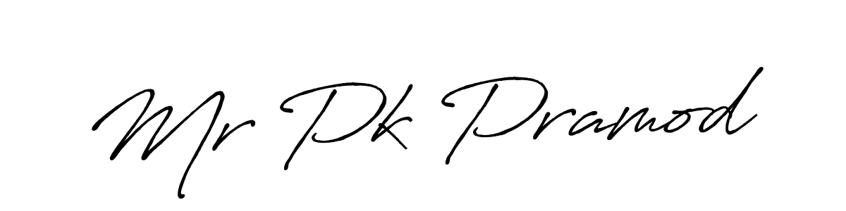 Also we have Mr Pk Pramod name is the best signature style. Create professional handwritten signature collection using Antro_Vectra_Bolder autograph style. Mr Pk Pramod signature style 7 images and pictures png