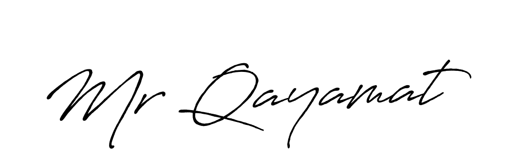 Mr Qayamat stylish signature style. Best Handwritten Sign (Antro_Vectra_Bolder) for my name. Handwritten Signature Collection Ideas for my name Mr Qayamat. Mr Qayamat signature style 7 images and pictures png