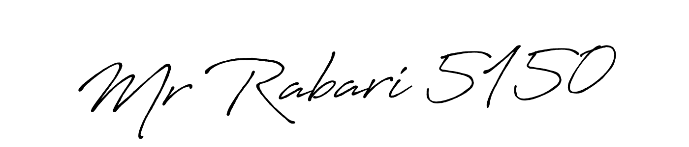 How to make Mr Rabari 5150 name signature. Use Antro_Vectra_Bolder style for creating short signs online. This is the latest handwritten sign. Mr Rabari 5150 signature style 7 images and pictures png