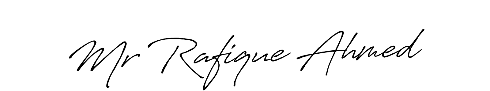 Mr Rafique Ahmed stylish signature style. Best Handwritten Sign (Antro_Vectra_Bolder) for my name. Handwritten Signature Collection Ideas for my name Mr Rafique Ahmed. Mr Rafique Ahmed signature style 7 images and pictures png