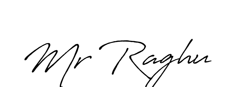 Create a beautiful signature design for name Mr Raghu. With this signature (Antro_Vectra_Bolder) fonts, you can make a handwritten signature for free. Mr Raghu signature style 7 images and pictures png