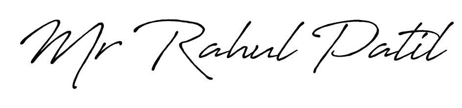 If you are searching for the best signature style for your name Mr Rahul Patil, here we have designed multiple signature styles using Antro_Vectra_Bolder. Mr Rahul Patil signature style 7 images and pictures png
