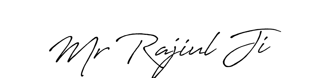 if you are searching for the best signature style for your name Mr Rajiul Ji. so please give up your signature search. here we have designed multiple signature styles  using Antro_Vectra_Bolder. Mr Rajiul Ji signature style 7 images and pictures png