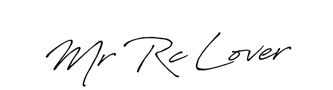 Use a signature maker to create a handwritten signature online. With this signature software, you can design (Antro_Vectra_Bolder) your own signature for name Mr Rc Lover. Mr Rc Lover signature style 7 images and pictures png