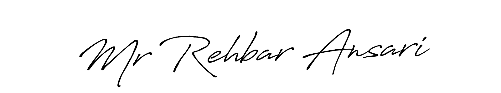 Mr Rehbar Ansari stylish signature style. Best Handwritten Sign (Antro_Vectra_Bolder) for my name. Handwritten Signature Collection Ideas for my name Mr Rehbar Ansari. Mr Rehbar Ansari signature style 7 images and pictures png
