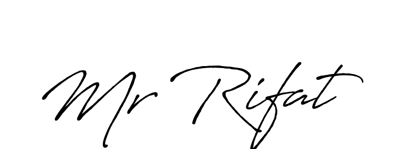 Also we have Mr Rifat name is the best signature style. Create professional handwritten signature collection using Antro_Vectra_Bolder autograph style. Mr Rifat signature style 7 images and pictures png