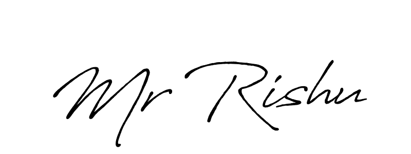 You should practise on your own different ways (Antro_Vectra_Bolder) to write your name (Mr Rishu) in signature. don't let someone else do it for you. Mr Rishu signature style 7 images and pictures png