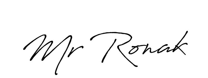 How to make Mr Ronak signature? Antro_Vectra_Bolder is a professional autograph style. Create handwritten signature for Mr Ronak name. Mr Ronak signature style 7 images and pictures png