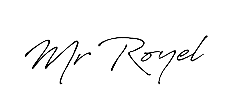 It looks lik you need a new signature style for name Mr Royel. Design unique handwritten (Antro_Vectra_Bolder) signature with our free signature maker in just a few clicks. Mr Royel signature style 7 images and pictures png