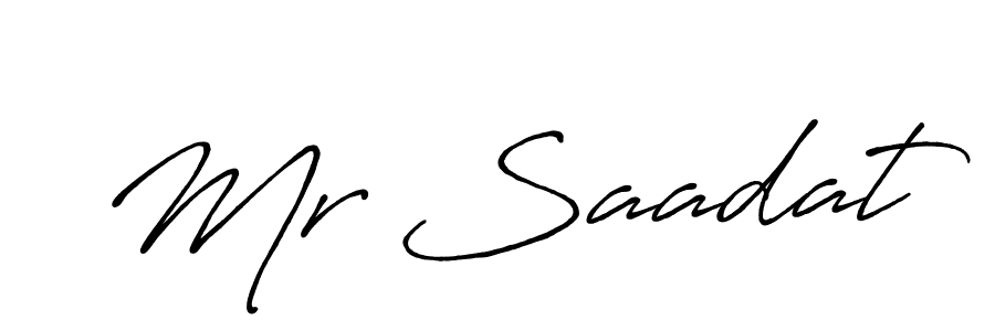 Mr Saadat stylish signature style. Best Handwritten Sign (Antro_Vectra_Bolder) for my name. Handwritten Signature Collection Ideas for my name Mr Saadat. Mr Saadat signature style 7 images and pictures png