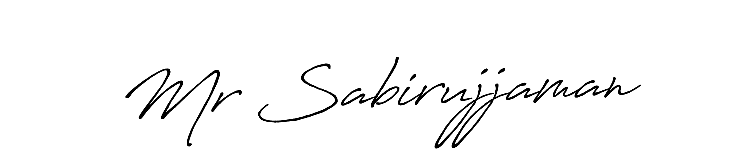 How to make Mr Sabirujjaman name signature. Use Antro_Vectra_Bolder style for creating short signs online. This is the latest handwritten sign. Mr Sabirujjaman signature style 7 images and pictures png