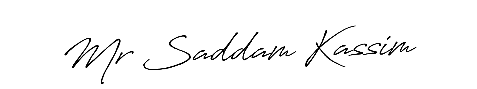 Mr Saddam Kassim stylish signature style. Best Handwritten Sign (Antro_Vectra_Bolder) for my name. Handwritten Signature Collection Ideas for my name Mr Saddam Kassim. Mr Saddam Kassim signature style 7 images and pictures png