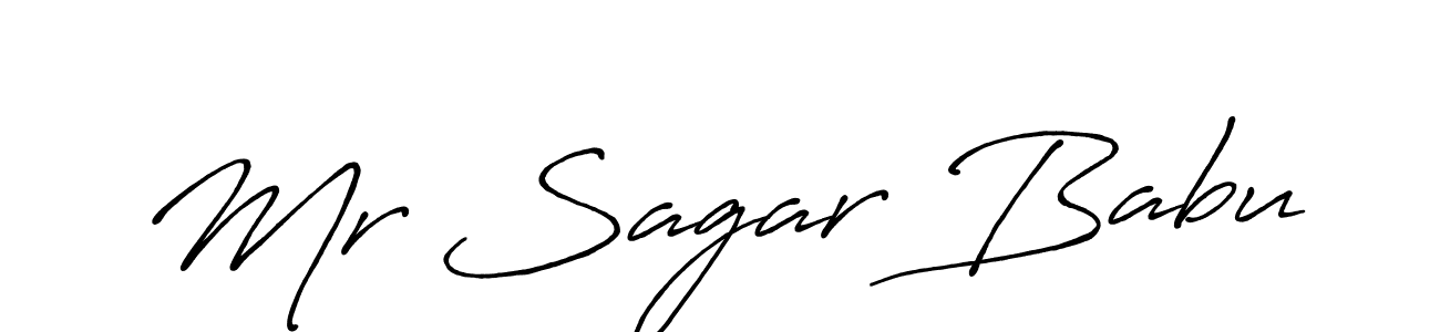 Also we have Mr Sagar Babu name is the best signature style. Create professional handwritten signature collection using Antro_Vectra_Bolder autograph style. Mr Sagar Babu signature style 7 images and pictures png