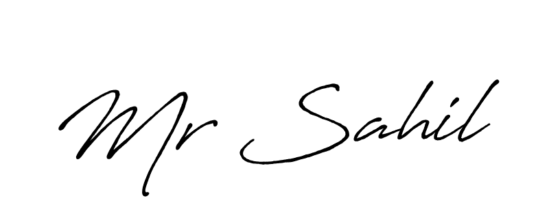 Also we have Mr Sahil name is the best signature style. Create professional handwritten signature collection using Antro_Vectra_Bolder autograph style. Mr Sahil signature style 7 images and pictures png