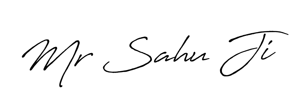 Similarly Antro_Vectra_Bolder is the best handwritten signature design. Signature creator online .You can use it as an online autograph creator for name Mr Sahu Ji. Mr Sahu Ji signature style 7 images and pictures png