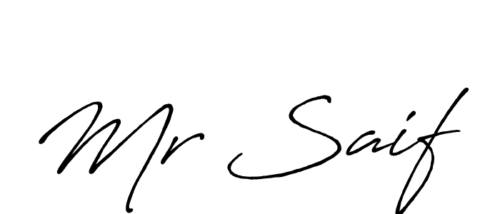 You should practise on your own different ways (Antro_Vectra_Bolder) to write your name (Mr Saif) in signature. don't let someone else do it for you. Mr Saif signature style 7 images and pictures png