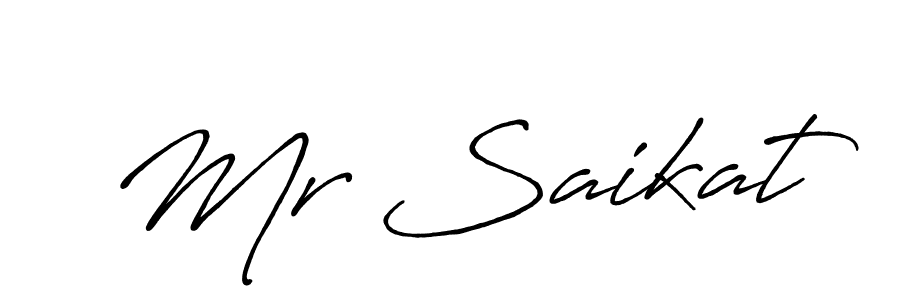 You can use this online signature creator to create a handwritten signature for the name Mr Saikat. This is the best online autograph maker. Mr Saikat signature style 7 images and pictures png