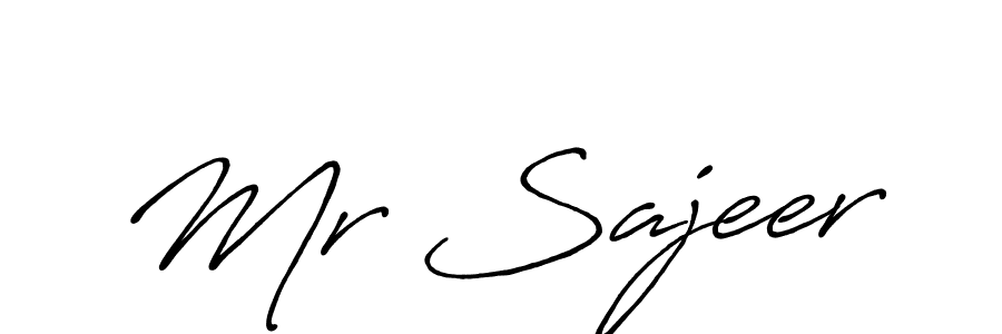 Use a signature maker to create a handwritten signature online. With this signature software, you can design (Antro_Vectra_Bolder) your own signature for name Mr Sajeer. Mr Sajeer signature style 7 images and pictures png