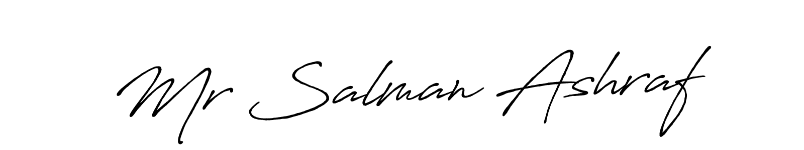 Design your own signature with our free online signature maker. With this signature software, you can create a handwritten (Antro_Vectra_Bolder) signature for name Mr Salman Ashraf. Mr Salman Ashraf signature style 7 images and pictures png