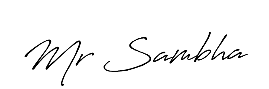 Use a signature maker to create a handwritten signature online. With this signature software, you can design (Antro_Vectra_Bolder) your own signature for name Mr Sambha. Mr Sambha signature style 7 images and pictures png