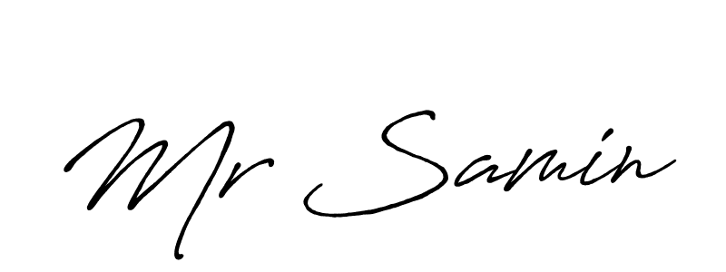 Also we have Mr Samin name is the best signature style. Create professional handwritten signature collection using Antro_Vectra_Bolder autograph style. Mr Samin signature style 7 images and pictures png