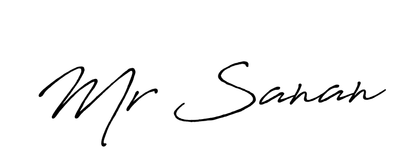 Make a beautiful signature design for name Mr Sanan. With this signature (Antro_Vectra_Bolder) style, you can create a handwritten signature for free. Mr Sanan signature style 7 images and pictures png