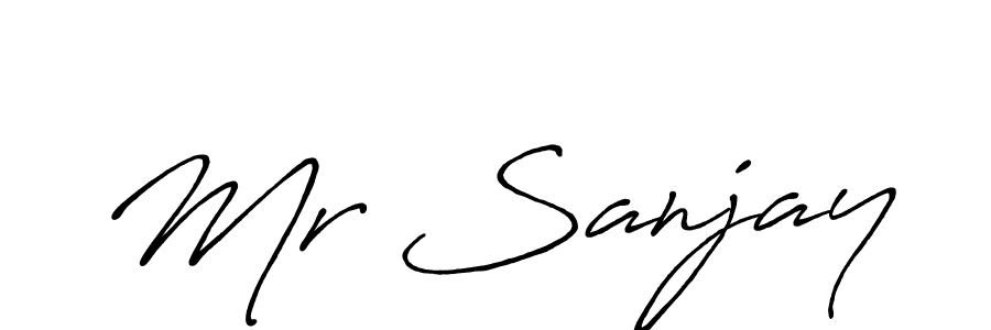 You should practise on your own different ways (Antro_Vectra_Bolder) to write your name (Mr Sanjay) in signature. don't let someone else do it for you. Mr Sanjay signature style 7 images and pictures png
