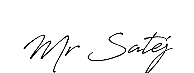 Mr Satej stylish signature style. Best Handwritten Sign (Antro_Vectra_Bolder) for my name. Handwritten Signature Collection Ideas for my name Mr Satej. Mr Satej signature style 7 images and pictures png