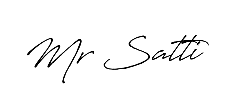 if you are searching for the best signature style for your name Mr Satti. so please give up your signature search. here we have designed multiple signature styles  using Antro_Vectra_Bolder. Mr Satti signature style 7 images and pictures png