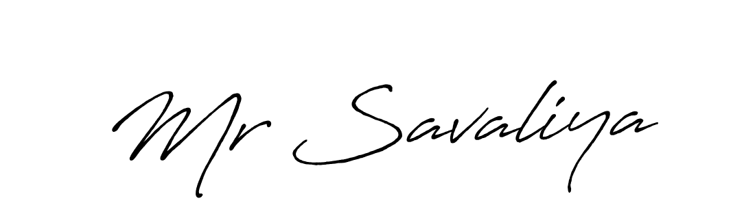 Also we have Mr Savaliya name is the best signature style. Create professional handwritten signature collection using Antro_Vectra_Bolder autograph style. Mr Savaliya signature style 7 images and pictures png