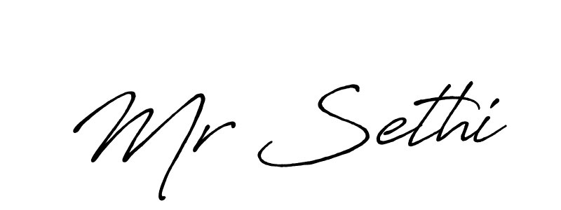 How to make Mr Sethi name signature. Use Antro_Vectra_Bolder style for creating short signs online. This is the latest handwritten sign. Mr Sethi signature style 7 images and pictures png