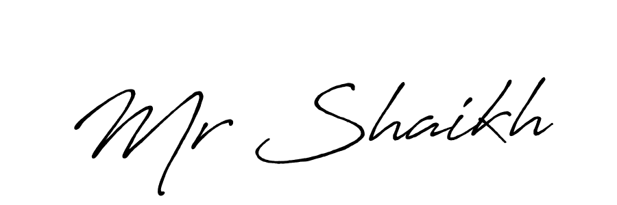 Make a beautiful signature design for name Mr Shaikh. With this signature (Antro_Vectra_Bolder) style, you can create a handwritten signature for free. Mr Shaikh signature style 7 images and pictures png