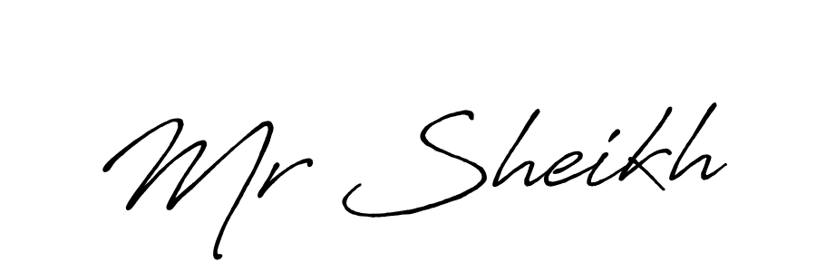 Also we have Mr Sheikh name is the best signature style. Create professional handwritten signature collection using Antro_Vectra_Bolder autograph style. Mr Sheikh signature style 7 images and pictures png