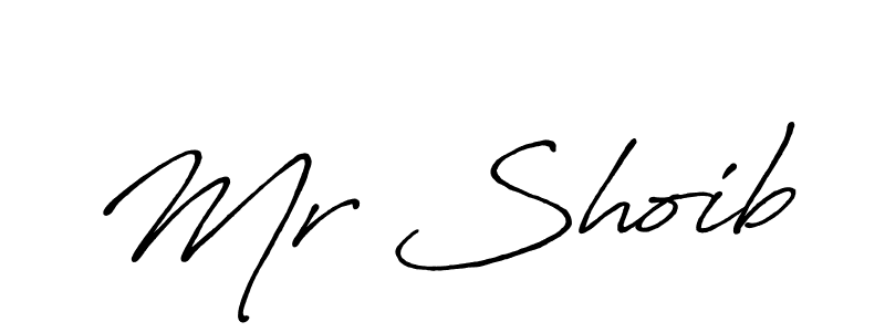 Also we have Mr Shoib name is the best signature style. Create professional handwritten signature collection using Antro_Vectra_Bolder autograph style. Mr Shoib signature style 7 images and pictures png