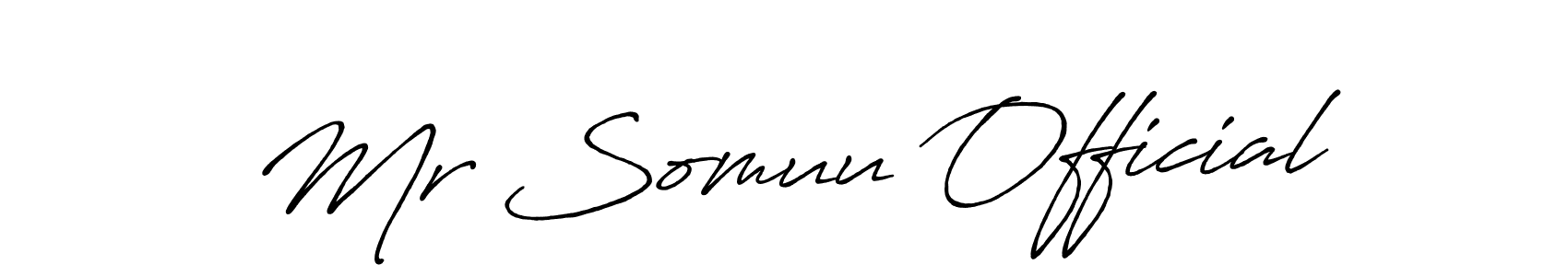 Also we have Mr Somuu Official name is the best signature style. Create professional handwritten signature collection using Antro_Vectra_Bolder autograph style. Mr Somuu Official signature style 7 images and pictures png