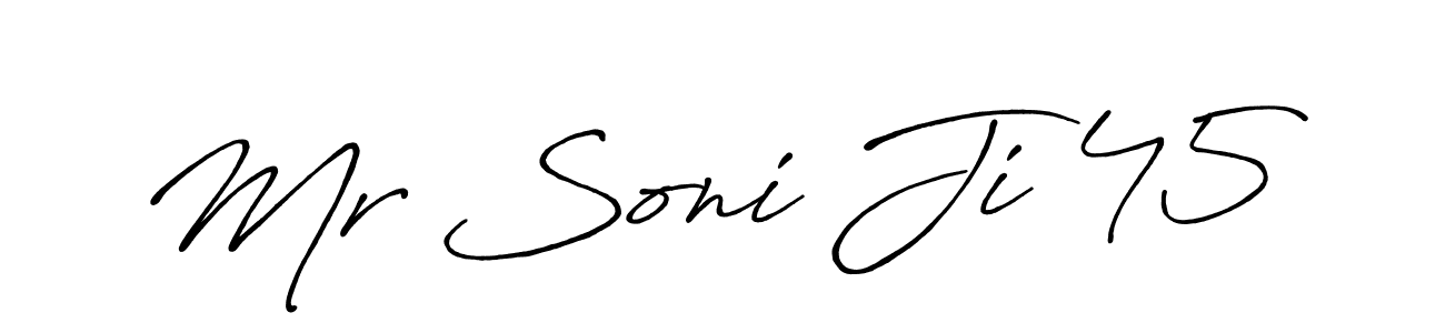 Make a beautiful signature design for name Mr Soni Ji 45. With this signature (Antro_Vectra_Bolder) style, you can create a handwritten signature for free. Mr Soni Ji 45 signature style 7 images and pictures png