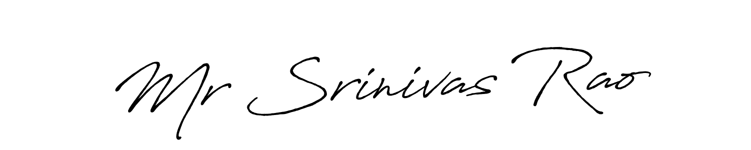 How to make Mr Srinivas Rao name signature. Use Antro_Vectra_Bolder style for creating short signs online. This is the latest handwritten sign. Mr Srinivas Rao signature style 7 images and pictures png