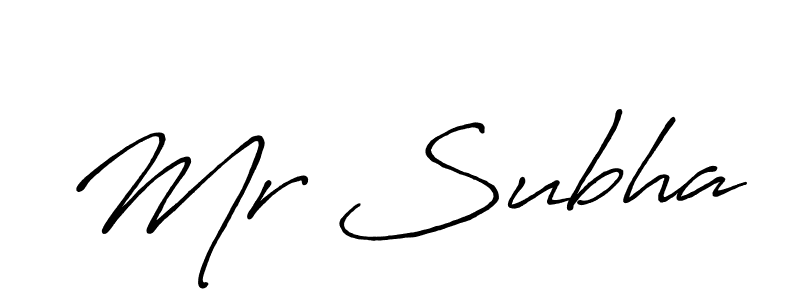 Check out images of Autograph of Mr Subha name. Actor Mr Subha Signature Style. Antro_Vectra_Bolder is a professional sign style online. Mr Subha signature style 7 images and pictures png