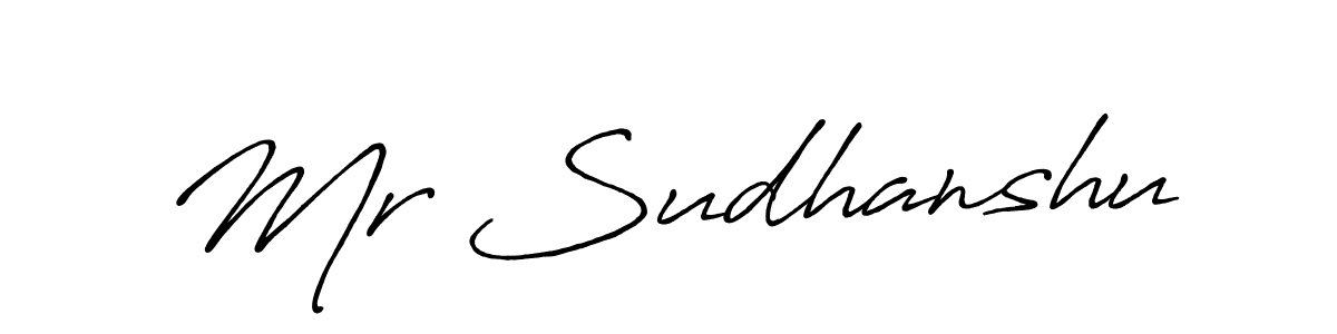 How to Draw Mr Sudhanshu signature style? Antro_Vectra_Bolder is a latest design signature styles for name Mr Sudhanshu. Mr Sudhanshu signature style 7 images and pictures png