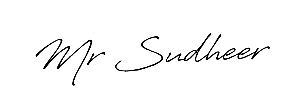 It looks lik you need a new signature style for name Mr Sudheer. Design unique handwritten (Antro_Vectra_Bolder) signature with our free signature maker in just a few clicks. Mr Sudheer signature style 7 images and pictures png