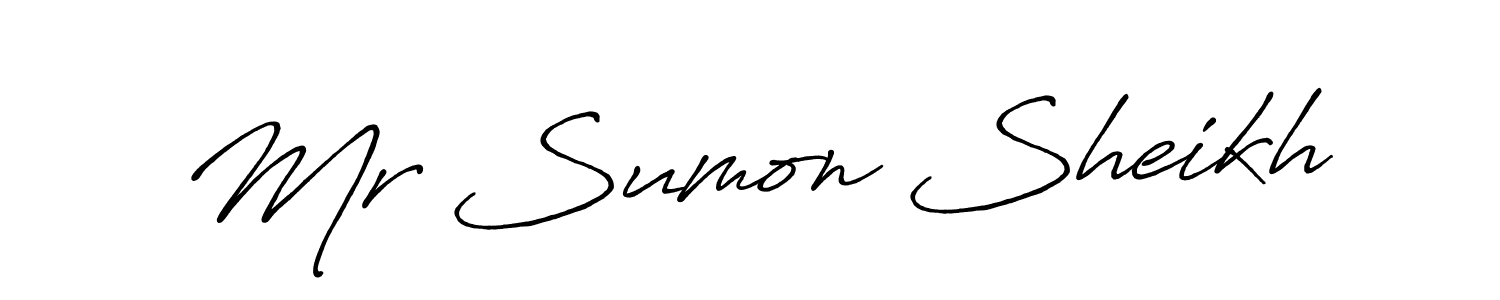 Design your own signature with our free online signature maker. With this signature software, you can create a handwritten (Antro_Vectra_Bolder) signature for name Mr Sumon Sheikh. Mr Sumon Sheikh signature style 7 images and pictures png