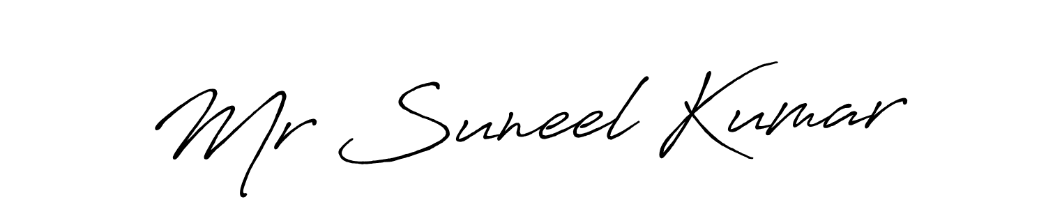 Mr Suneel Kumar stylish signature style. Best Handwritten Sign (Antro_Vectra_Bolder) for my name. Handwritten Signature Collection Ideas for my name Mr Suneel Kumar. Mr Suneel Kumar signature style 7 images and pictures png