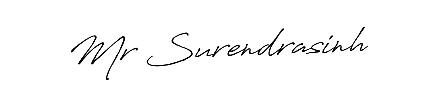 Design your own signature with our free online signature maker. With this signature software, you can create a handwritten (Antro_Vectra_Bolder) signature for name Mr Surendrasinh. Mr Surendrasinh signature style 7 images and pictures png