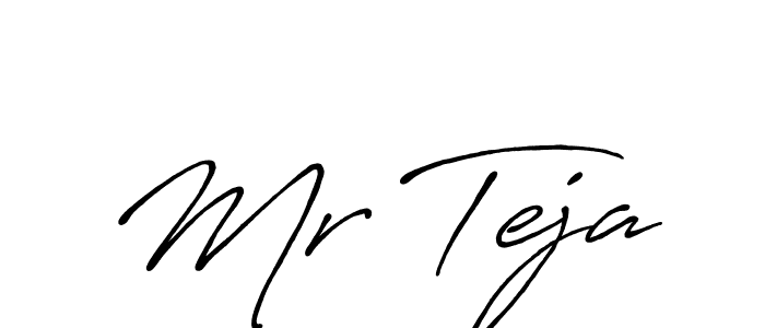 Design your own signature with our free online signature maker. With this signature software, you can create a handwritten (Antro_Vectra_Bolder) signature for name Mr Teja. Mr Teja signature style 7 images and pictures png