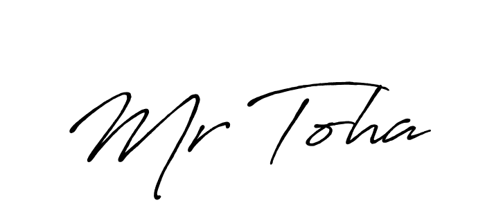 Make a beautiful signature design for name Mr Toha. With this signature (Antro_Vectra_Bolder) style, you can create a handwritten signature for free. Mr Toha signature style 7 images and pictures png