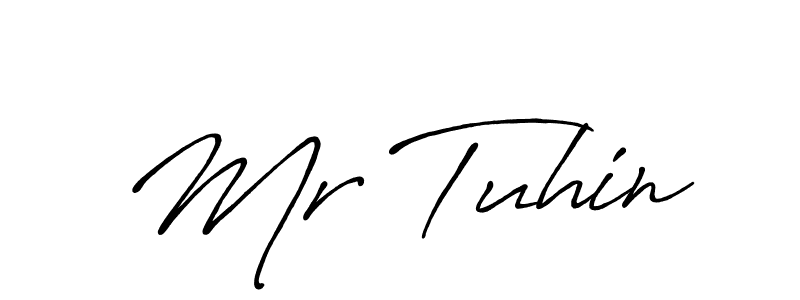 Similarly Antro_Vectra_Bolder is the best handwritten signature design. Signature creator online .You can use it as an online autograph creator for name Mr Tuhin. Mr Tuhin signature style 7 images and pictures png